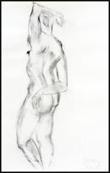 Christine Dewerny I Bildhauerin I Berlin I Aktzeichnung, Kohle