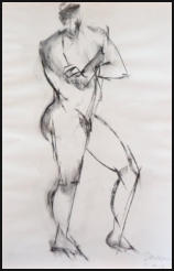 Christine Dewerny I Bildhauerin I Berlin I Aktzeichnung, Kohle