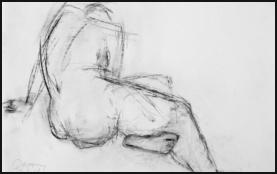 Christine Dewerny I Bildhauerin I Berlin I Aktzeichnung, Kohle