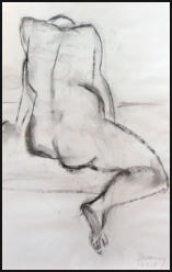 Christine Dewerny I Bildhauerin I Berlin I Aktzeichnung, Kohle