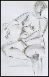 Christine Dewerny I Bildhauerin I Berlin I Aktzeichnung, Kohle