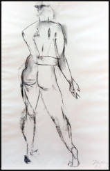 Christine Dewerny I Bildhauerin I Berlin I Aktzeichnung, Kohle