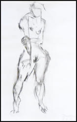 Christine Dewerny I Bildhauerin I Berlin I Aktzeichnung, Kohle