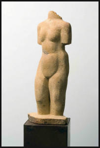 Christine Dewerny I Bildhauerin I Berlin I Sandsteinskulpuren I Klassischer Torso I Postaer Sandstein