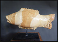 Christine Dewerny I Bildhauerin I Berlin I Sandsteinskulpuren I Steinfisch I Postaer Sandstein mit Nanobeschichtung