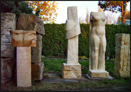 Christine Dewerny I Bildhauerin I Berlin I Sandsteinskulpuren I Steinstelen I Reinhardtsdorfer Sandstein